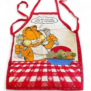 Garfield Chef Apron - Red & Cream Pasta Design